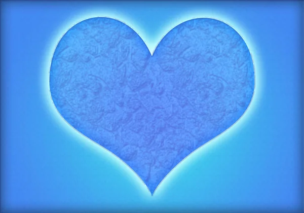 Blue Valentine Heart Background Texture — Fotografia de Stock