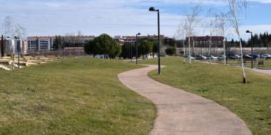 Panoramic view of the garden of Burgos, Spain.