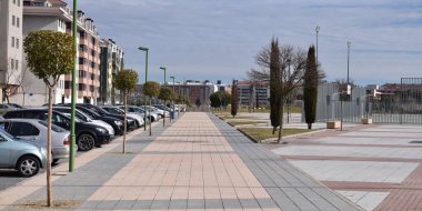Panoramic view of the streets of Burgos, Spain.