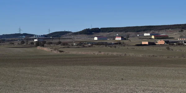 Panoramic View Crop Fields Burgos Spain — 스톡 사진