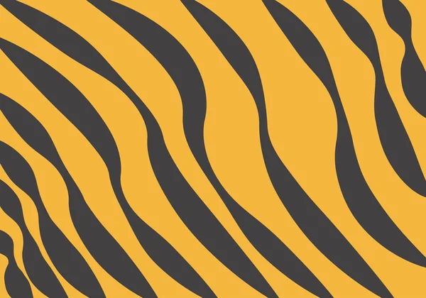 Чёрный Полосатый Тигр — стоковый вектор