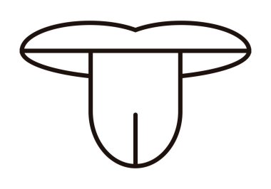 Ağızdan sarkan dilin simgesi..