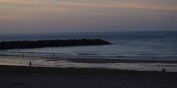 Панорамний Вид Море Заході Сонця — стокове фото