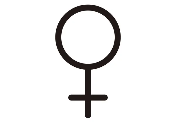 白い背景の女性のシンボルブラックアイコン — ストックベクタ