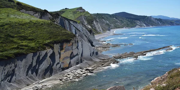 Panoramic Coastal Landscape Cliffs — Stock Photo, Image