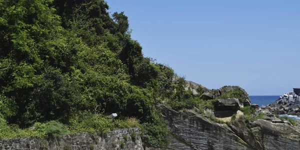 Cliff Landscape Buildings Hermitages — Stock Photo, Image