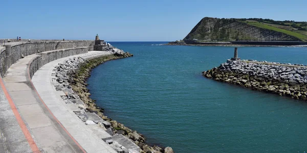 Paesaggio Marittimo Con Porto Scogliere — Foto Stock