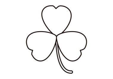 Beyaz arkaplanda Yonca simgesi.