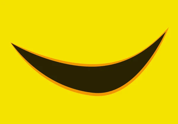Sarı Arka Plan Mutluluk Neşe Dolu Gülümseme — Stok Vektör