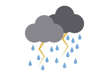 Fırtına şimşeği gri bulut simgesi.