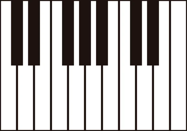 Fond Clavier Piano Avec Touches Noir Blanc — Image vectorielle