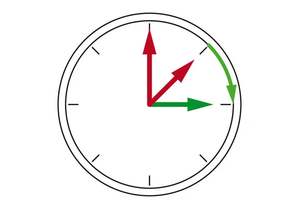 白を背景に春の時間変化 — ストックベクタ