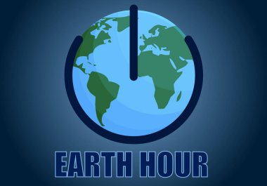 Dünya gezegeninde dünya saati kapatma simgesi.