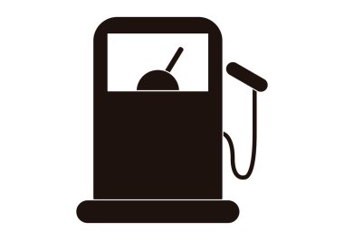 Benzin istasyonu siyah simgesi.