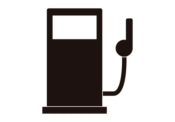 Tankstelle Schwarzes Symbol Auf Weißem Hintergrund — Stockvektor