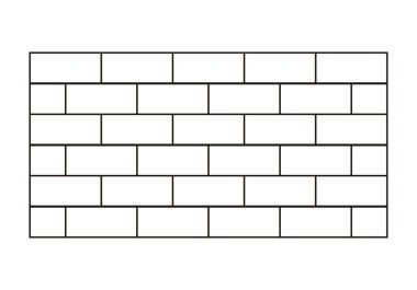 Beyaz arkaplanda tuğla arkaplan simgesi.