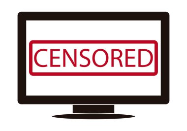 Sansürlü siyah simge.