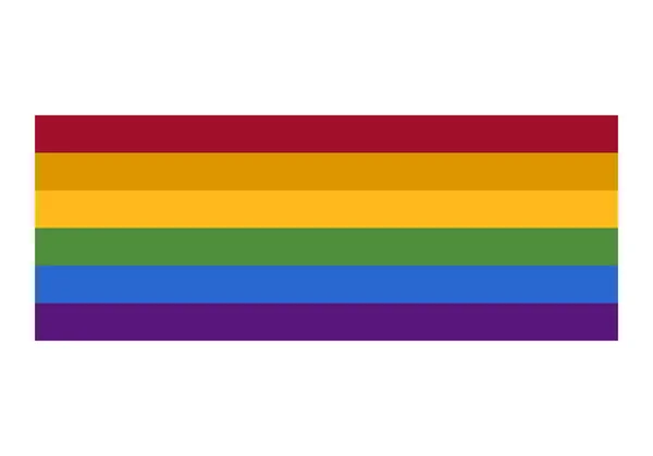 白い背景の上の虹の旗 — ストックベクタ