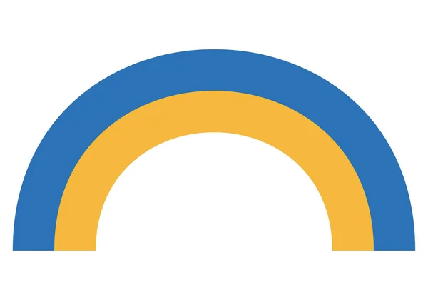 Ikone Der Ukrainischen Flagge Form Einer Verbeugung — Stockvektor
