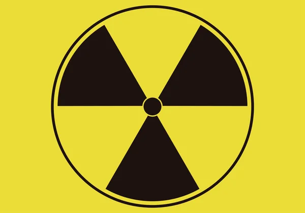 Radiation Icon Yellow Background — Stock Vector