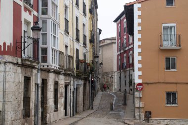 İspanya, Burgos 'un tarihi merkezinin sokakları.