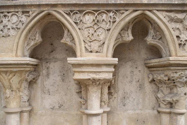 Gotische Reliëfs Van Een Kathedraal Burgos Spanje — Stockfoto