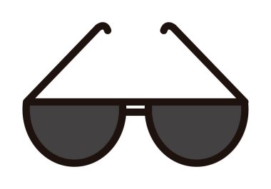 Beyaz arkaplanda güneş gözlüğü simgesi.