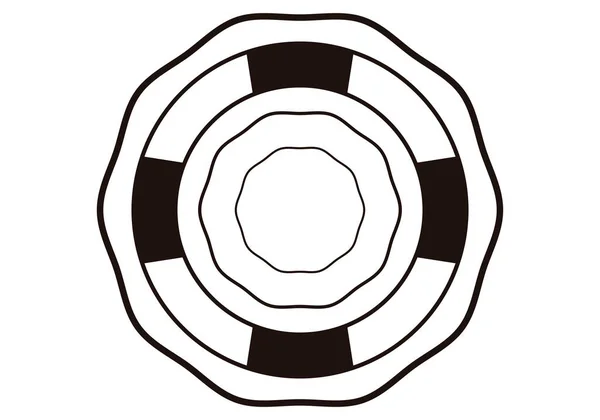 Schweben Schwarzes Symbol Auf Weißem Hintergrund — Stockvektor