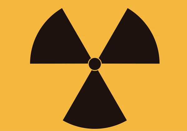 Radiation Icon Yellow Background — Stock Vector