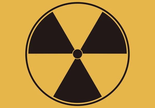 Strahlung Symbol Auf Gelbem Hintergrund — Stockvektor