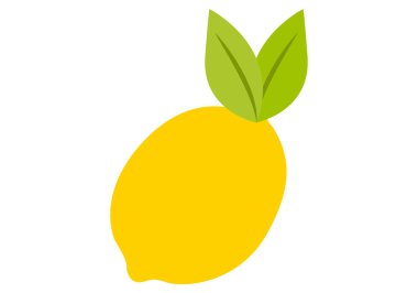 beyaz arkaplanda limon sarısı simgesi.