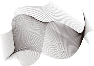 Siyah ve beyaz kıvrımlı ve dalgalı çizgiler arka plan.