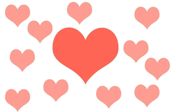 Aşk Gül Kırmızısı Kalp Arka Planı — Stok fotoğraf