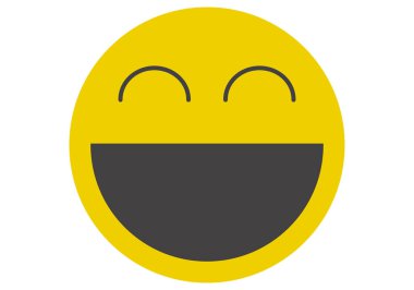 Neşeli ya da mutlu duygu simgesi.