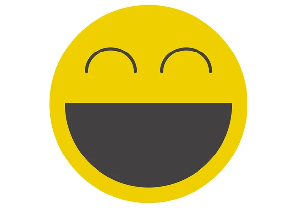 Ícone Emoticon Alegre Feliz — Vetor de Stock