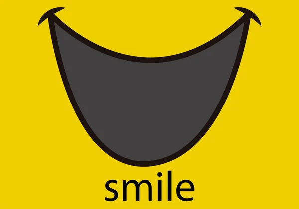 Žluté Pozadí Šťastným Úsměvem — Stockový vektor