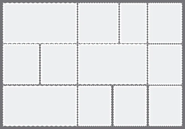 白色背景的黑色背景邮票 — 图库矢量图片