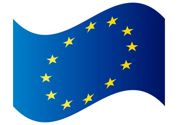 Bandeira Continente Azul União Europeia — Vetor de Stock