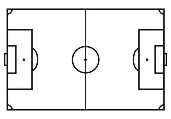 Campo Futebol Curso Preto Para Organização — Vetor de Stock