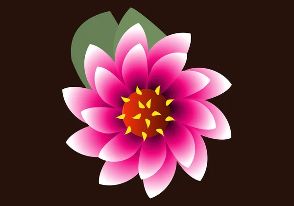 Lotus Flower Dark Background — Stock Vector