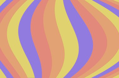 Mor, turuncu ve sarı kavisli çizgilerin arka planı.