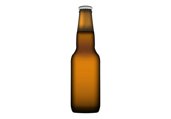 Butelka Piwa Białym Tle — Wektor stockowy
