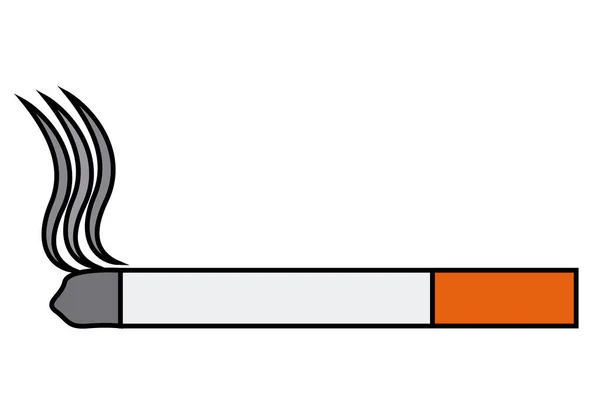 Icône Cigare Allumé Sur Fond Blanc — Image vectorielle