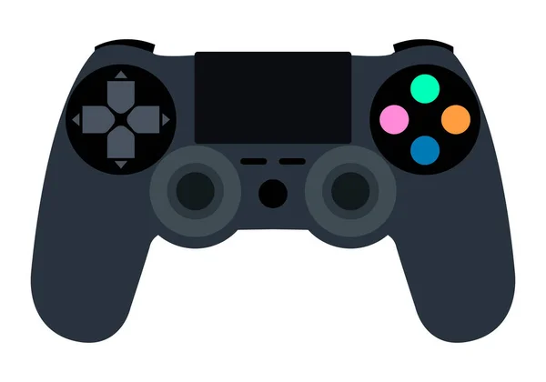 Black Game Console Control White Background — Wektor stockowy