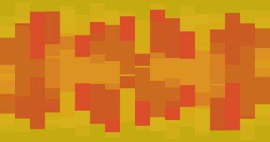 Turuncu ve sarı piksellerin ve dikdörtgenlerin arkaplanı.