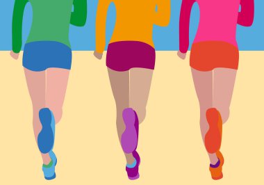 Bir yarışta üç koşucu.