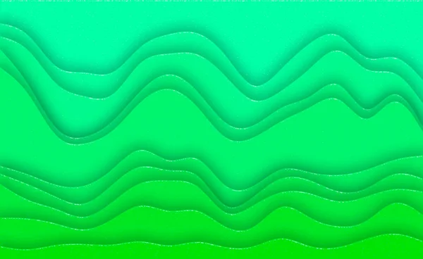 Background Overlapping Wavy Layers Green Color — Stock Photo, Image