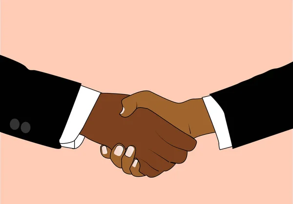 Handshake Two Executives Businessmen Agreement — Stok Vektör