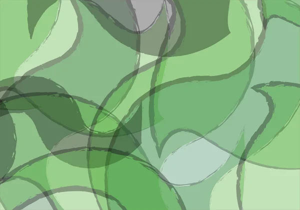 透明な緑と灰色の色調の抽象的な形状の背景 — ストックベクタ