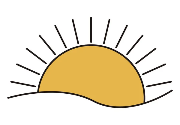 Sunrise Sunset Sun Icon — Wektor stockowy